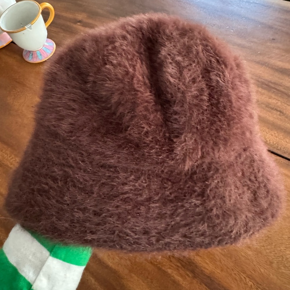 Fuzzy Brown Bucket Hat